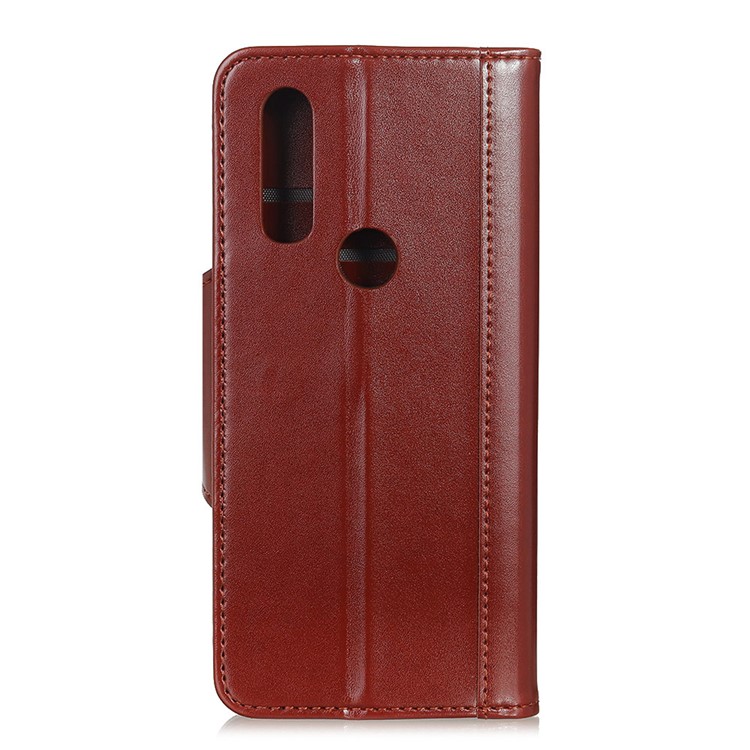 Для LG W30 PU Кожаный Чехол Кошелек Двухсторонний Магнитный Ремешок - Коричневый-3