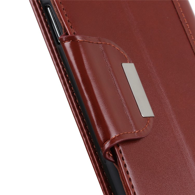 Для LG W30 PU Кожаный Чехол Кошелек Двухсторонний Магнитный Ремешок - Коричневый-8