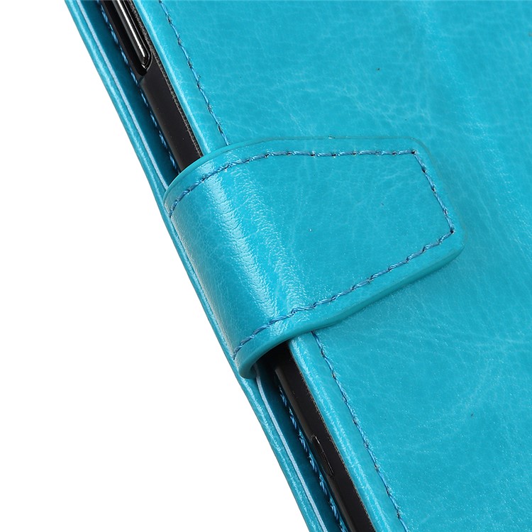 Crazy Horse Ledertasche Für LG W30 - Blau-6