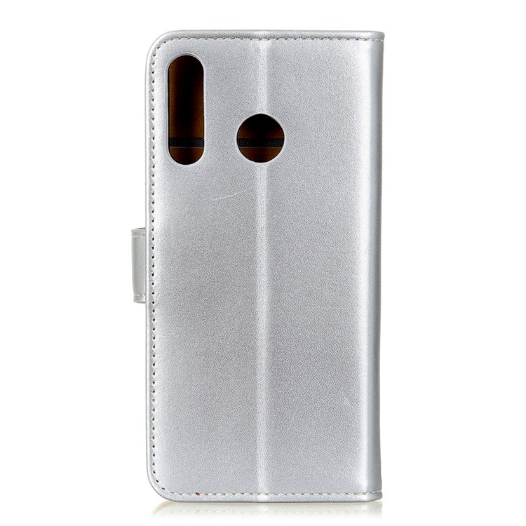 Wallet Leather Stand Case for LG W30 - Silver-9