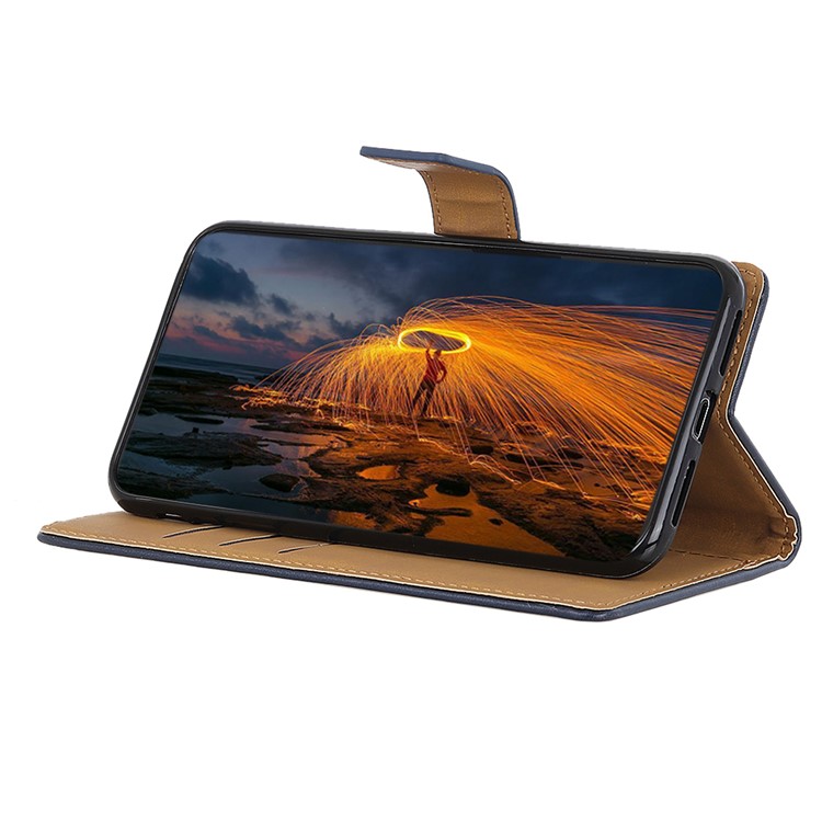 Wallet Leather Stand Case for LG W30 - Blue-7
