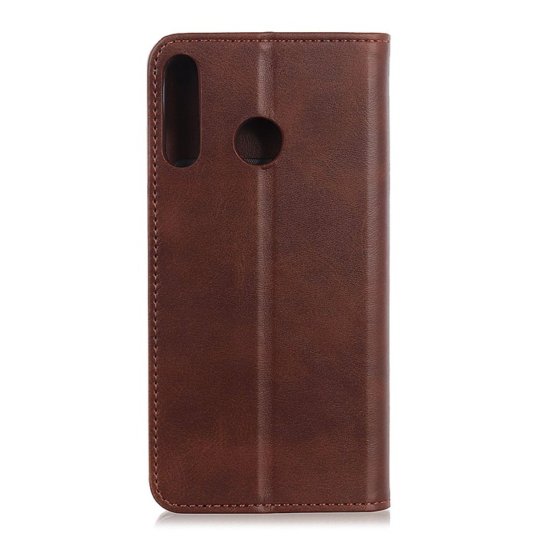 For LG W30 Auto-absorbed Split Leather Wallet Case Cover - Coffee-8
