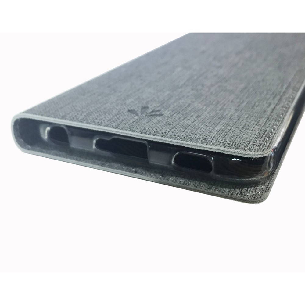 VILI DMX Cross Surface Leather Card Holder Phone Case for LG G8s ThinQ - Grey-9