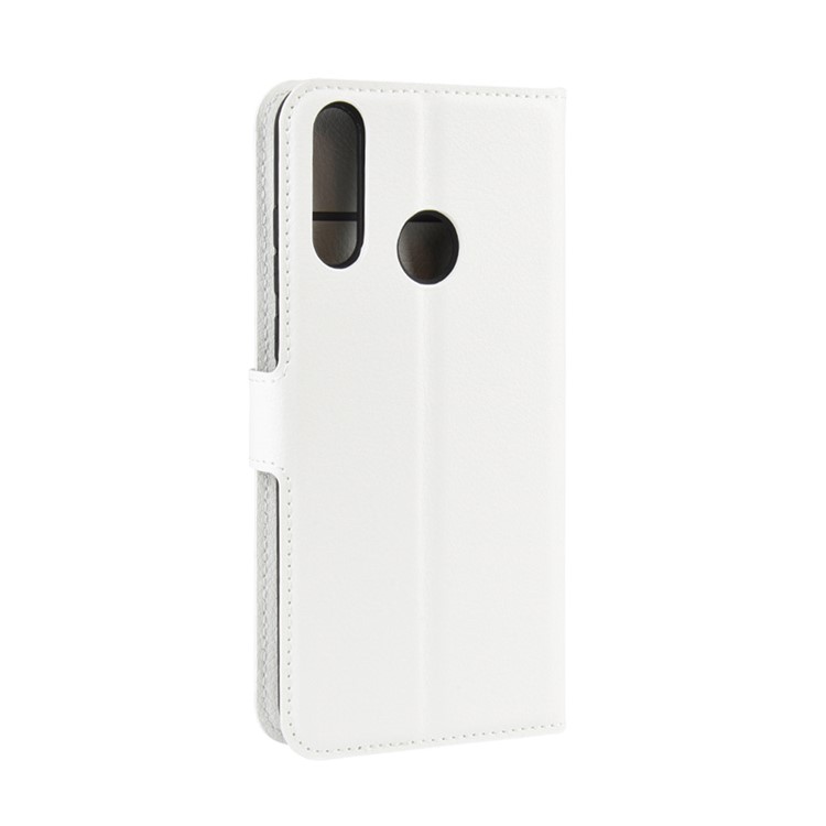 Litchi Texture Wallet Stand Flip Leather Case for LG W30 - White-3