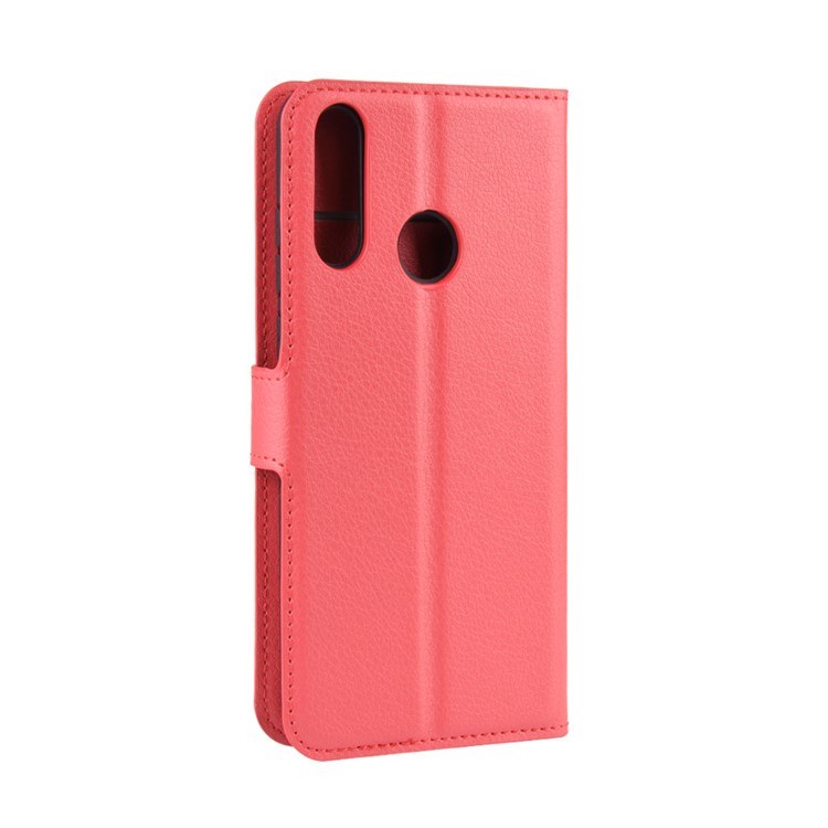 Litchi Texture Wallet Stand Flip Leather Case for LG W30 - Red-3