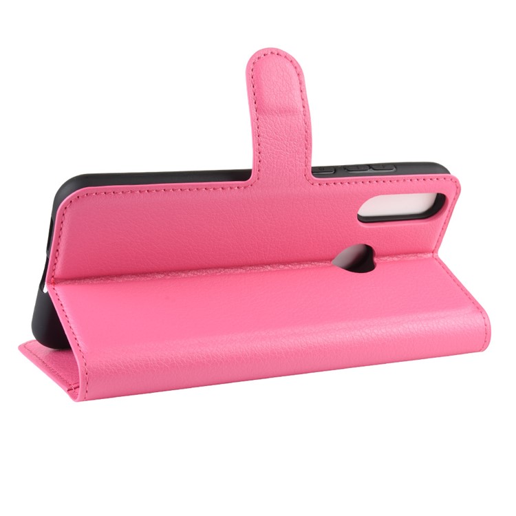 Litchi Texture Wallet Stand Flip Leather Case for LG W30 - Rose-6
