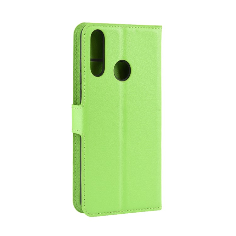 Litchi Texture Wallet Stand Flip Leather Case for LG W30 - Green-3