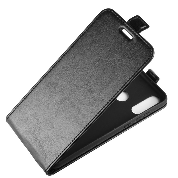 Crazy Horse Vertical Flip Leather Phone Cover with Card Slot for LG W30 - Black-3