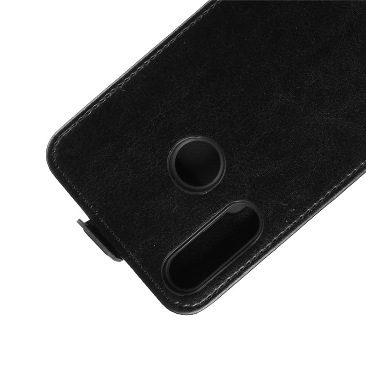 Crazy Horse Vertical Flip Leather Phone Cover with Card Slot for LG W30 - Black-4