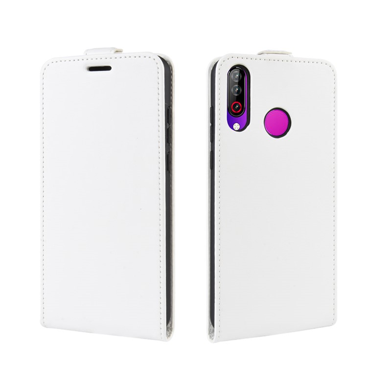 Crazy Horse Vertical Flip Leather Phone Cover with Card Slot for LG W30 - White-2