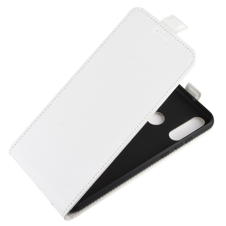 Crazy Horse Vertical Flip Leather Phone Cover with Card Slot for LG W30 - White-3
