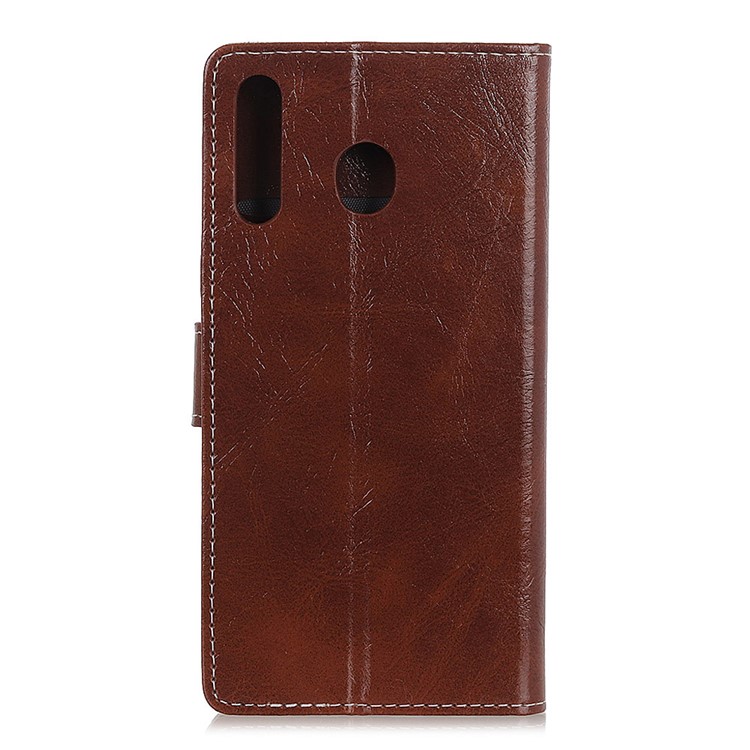 Crazy Horse Skin Retro Leather Wallet Case for LG W30 - Brown-2