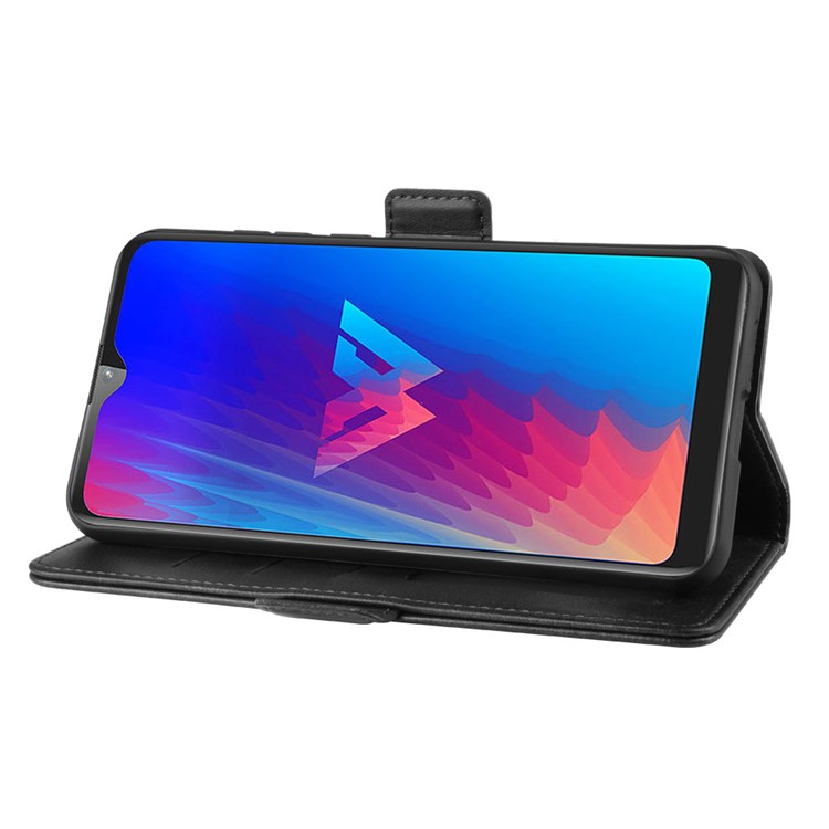 Leather Wallet Stand Phone Case for LG W30 - Black-6