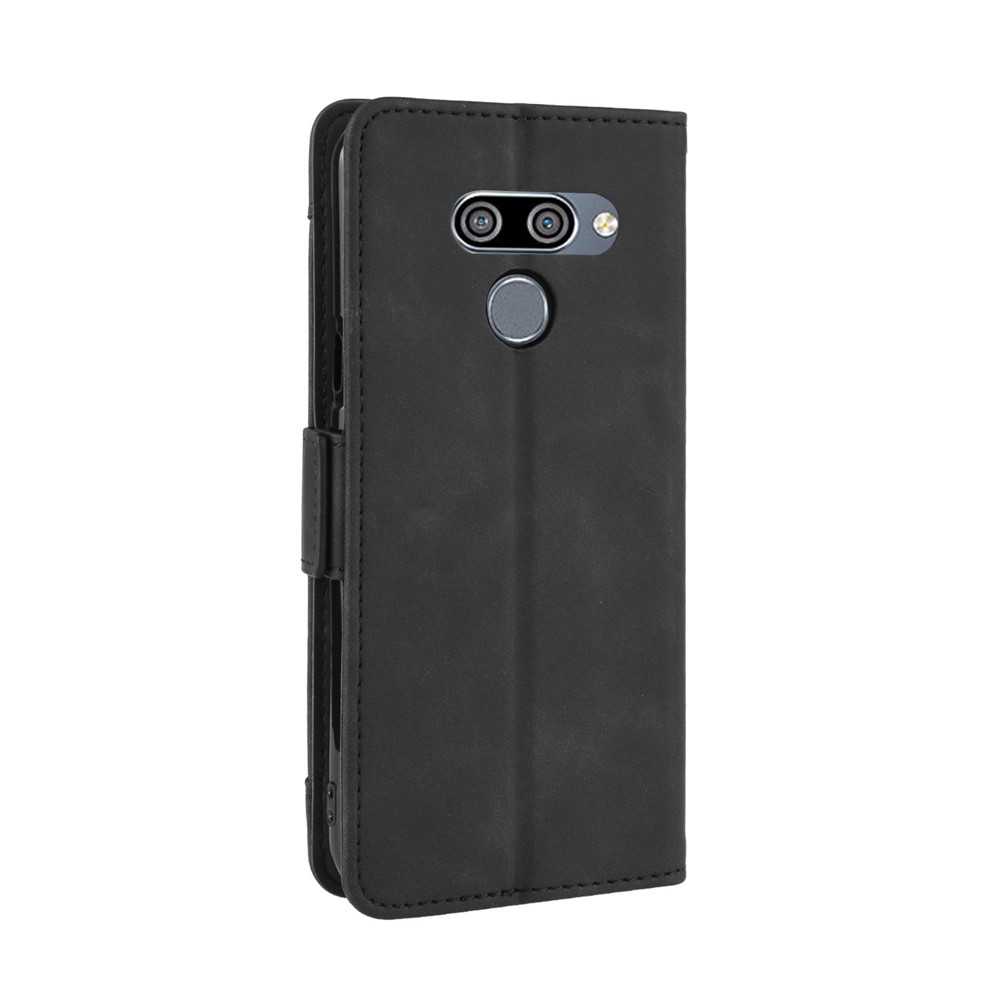 Wallet Leather Stand Case Cover with Multiple Card Slots for LG K50/Q60 - Black-5