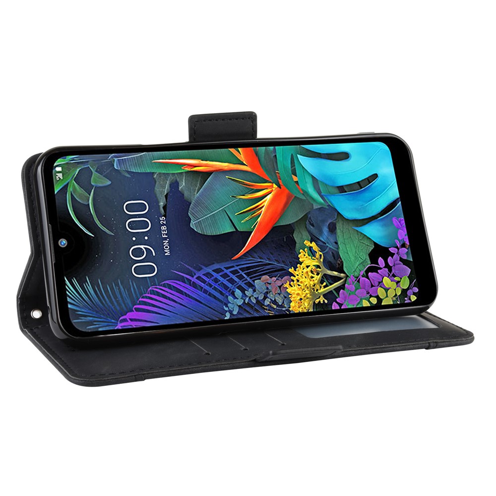 Wallet Leather Stand Case Cover with Multiple Card Slots for LG K50/Q60 - Black-8