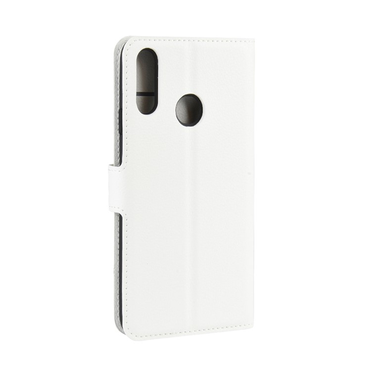 Litchi Skin Leather Wallet Stand Case for LG W10 - White-6