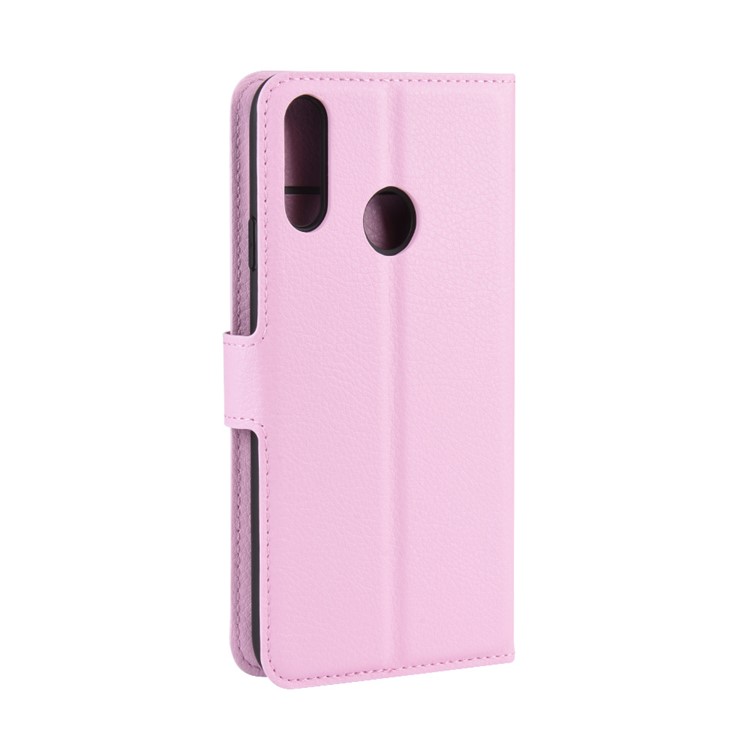 Litchi Skin Leather Wallet Stand Case for LG W10 - Pink-6
