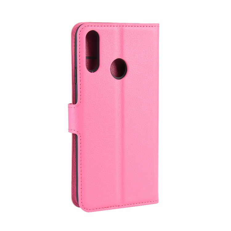 Litchi Skin Leather Wallet Stand Case for LG W10 - Rose-5