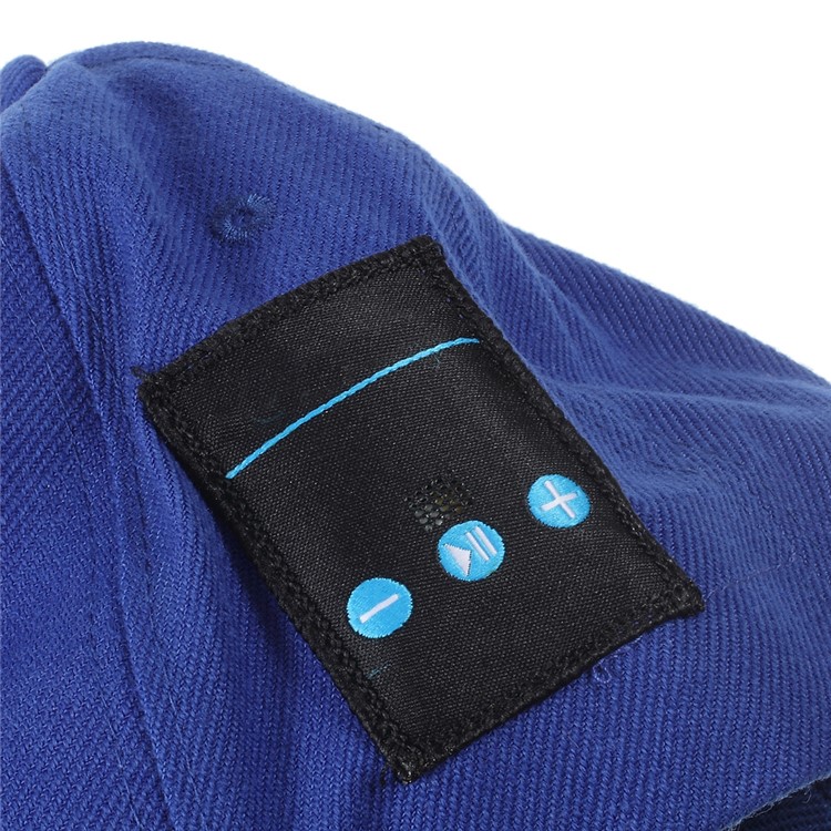 Creative Bluetooth Earphones Baseball Cap Sports Hat Sunhat 2-in-1 with Mic for iPhone Samsung - Blue-6