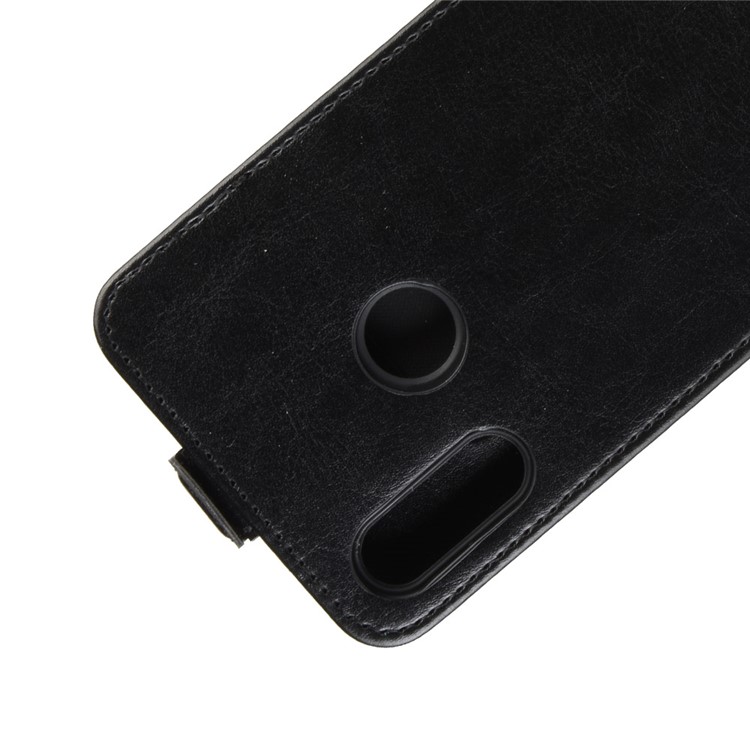Crazy Horse Vertical Leather Case with Card Slot for LG W10 - Black-2