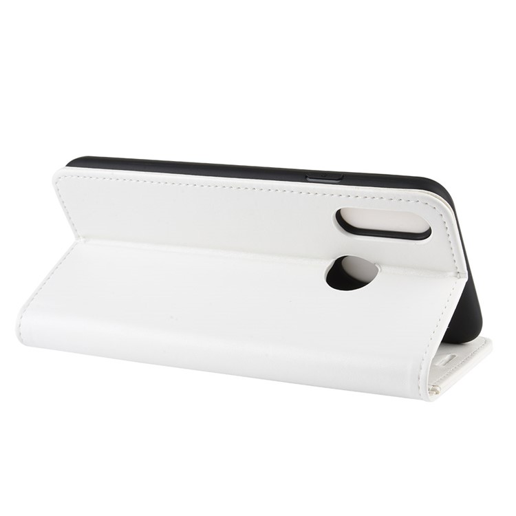 Carteira De Cavalo Louco Carteira De Couro Suporte De Telefone Para LG W10 - Branco-6