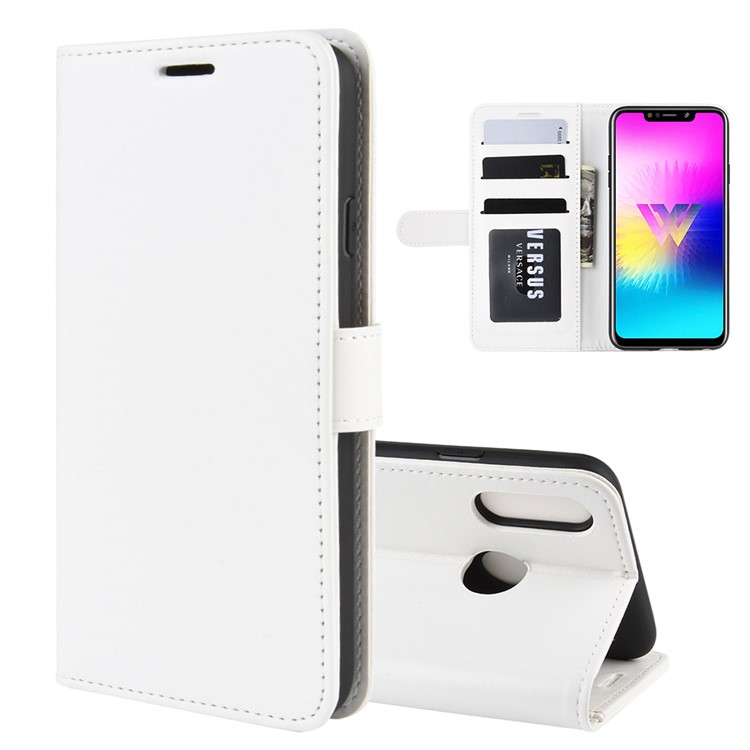 Carteira De Cavalo Louco Carteira De Couro Suporte De Telefone Para LG W10 - Branco-8
