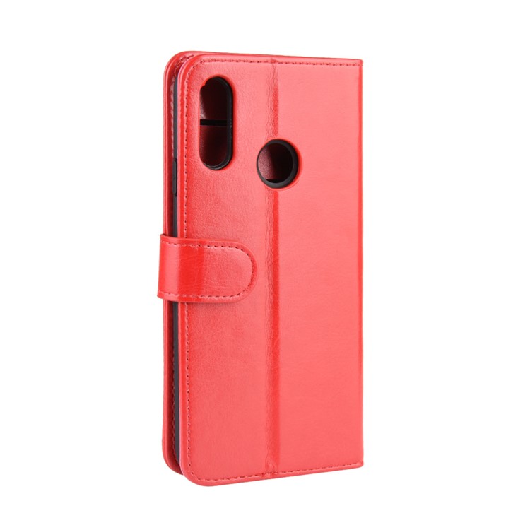 Carteira De Cavalo Louco Carteira De Couro Suporte De Telefone Para LG W10 - Vermelho-7
