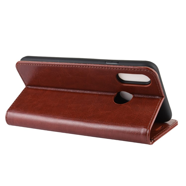 Carcasa Del Soporte Del Teléfono Billetera De Cuero Crazy Horse Para LG W10 - Marrón-6