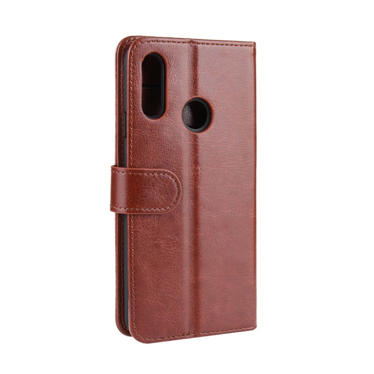 Carcasa Del Soporte Del Teléfono Billetera De Cuero Crazy Horse Para LG W10 - Marrón-7