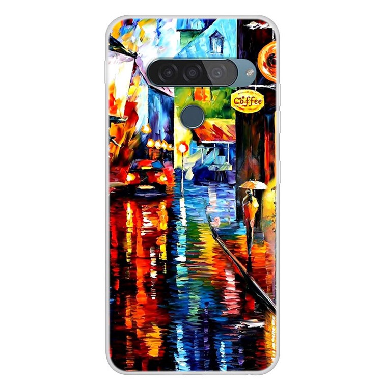 Pattern Printing TPU Phone Case for LG G8s ThinQ - Oil Painting-1