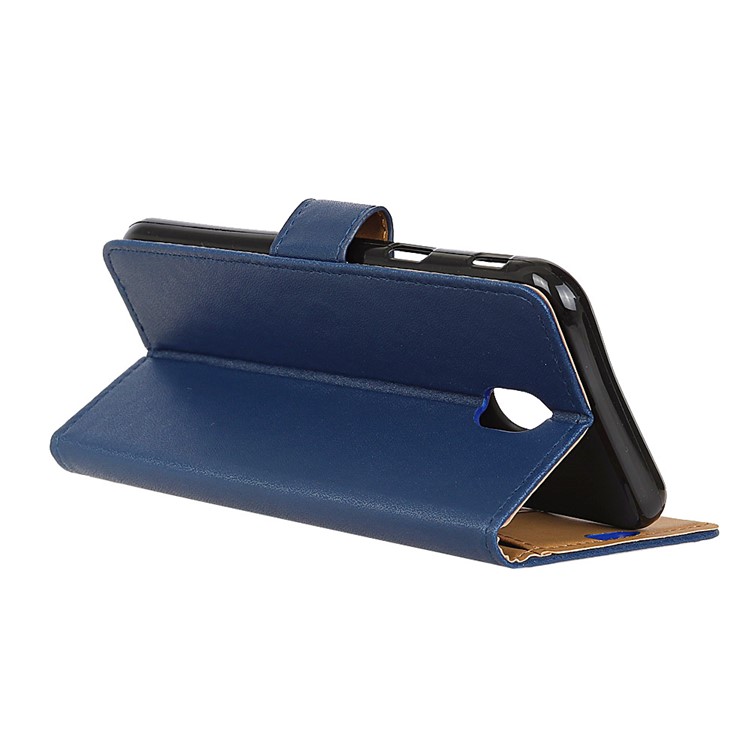 Wallet Leather Stand Phone Cover Shell for LG K30 (2019) - Dark Blue-4