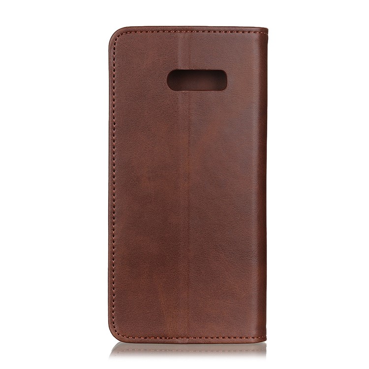 Auto-absorbed Split Leather Wallet Case for LG G8X ThinQ - Dark Brown-7
