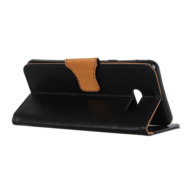 Crazy Horse Leather Wallet Case for LG G8X ThinQ - Black-4