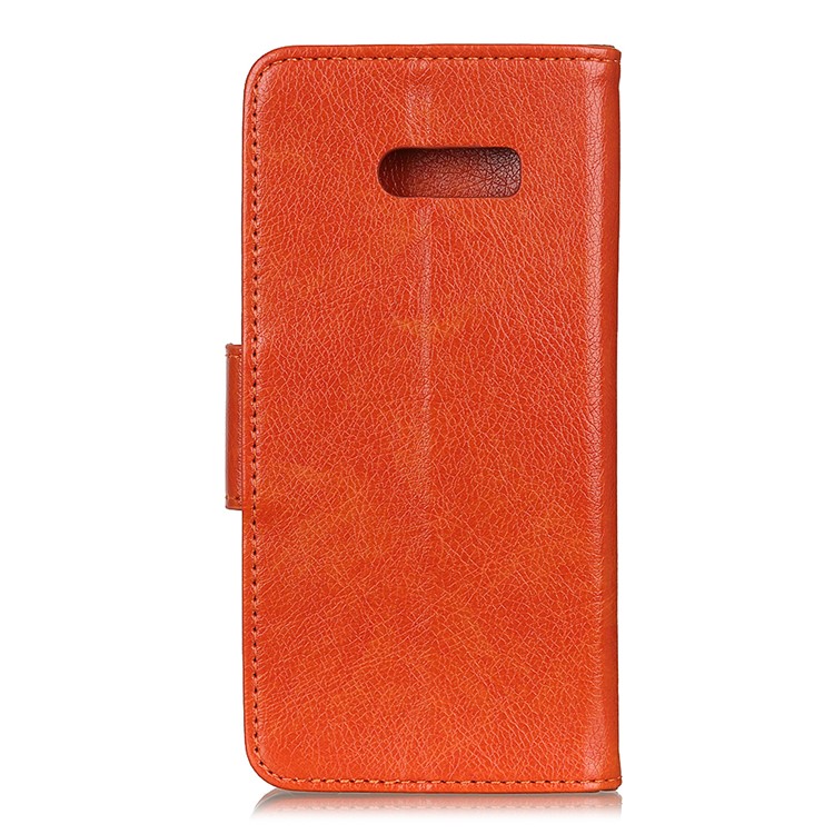 Nappa Texture Split Leather Wallet Case for LG G8X ThinQ - Orange-10