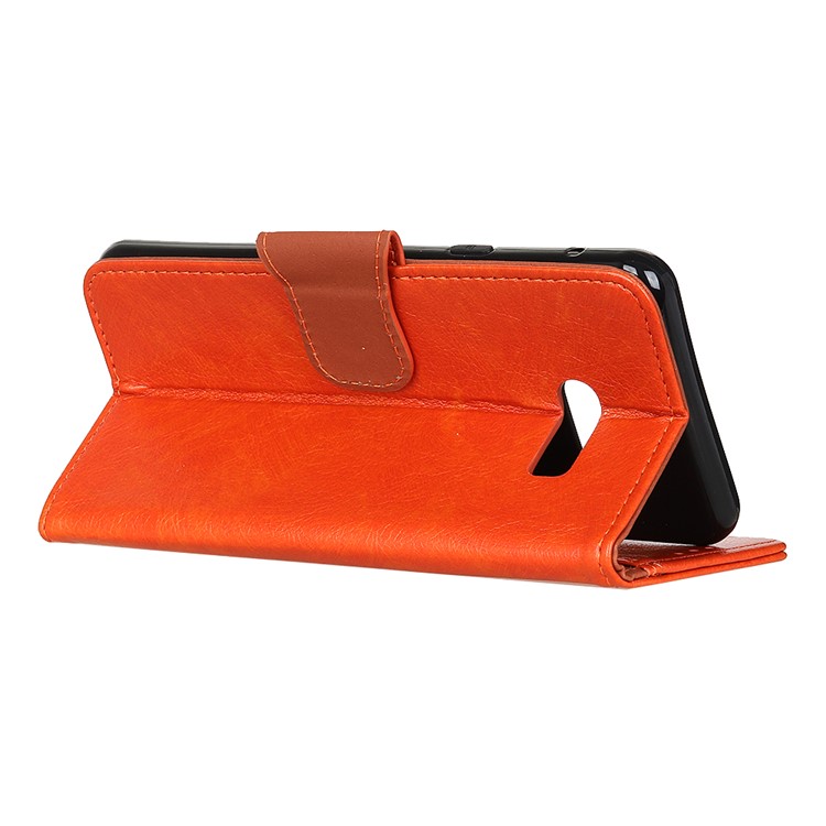 Nappa Texture Split Leather Wallet Case for LG G8X ThinQ - Orange-11