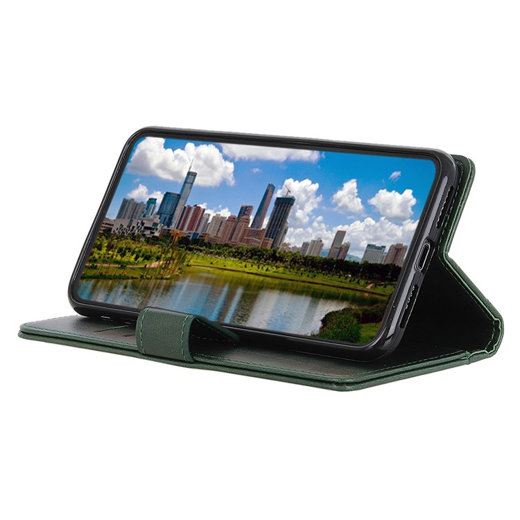 Wallet Leather Stand Case for LG G8X ThinQ - Green-2