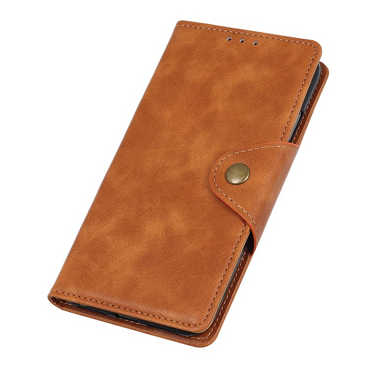 Wallet Leather Stand Case for LG G8X ThinQ - Brown-6