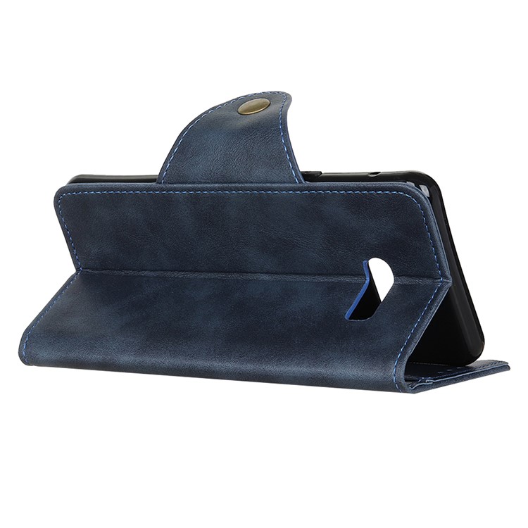 Wallet Leather Stand Case for LG G8X ThinQ - Blue-11
