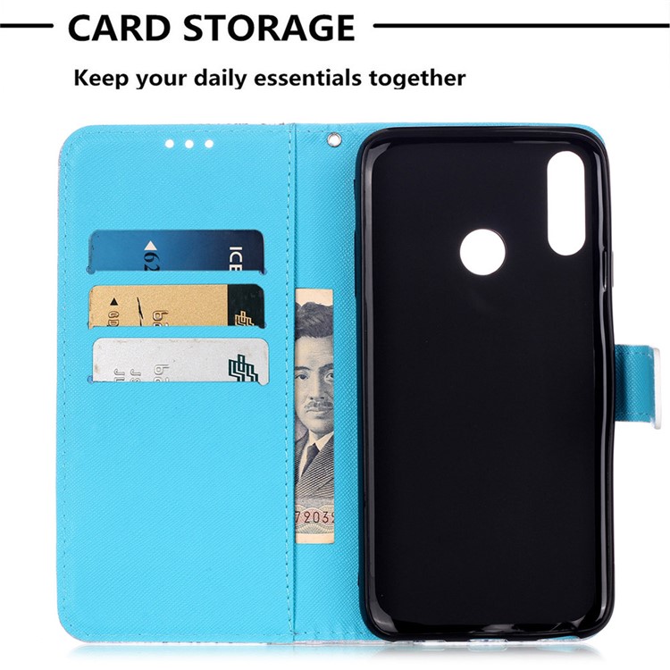 Pattern Printing Light Spot Decor Leather Wallet Case for LG W10 - Owl Pattern-5