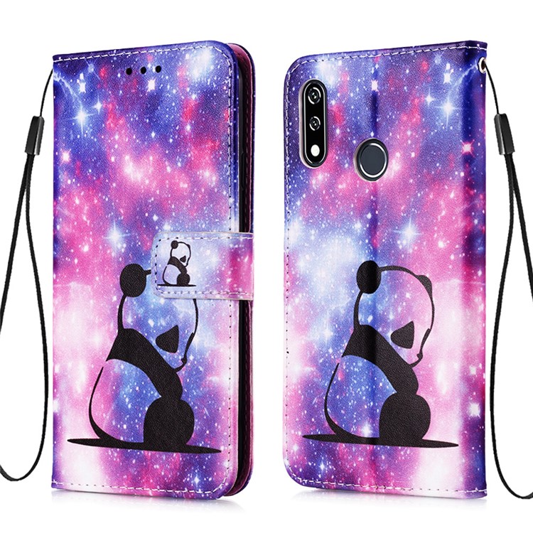 Pattern Printing PU Leather Wallet Phone Casing for LG W10 - Panda-3