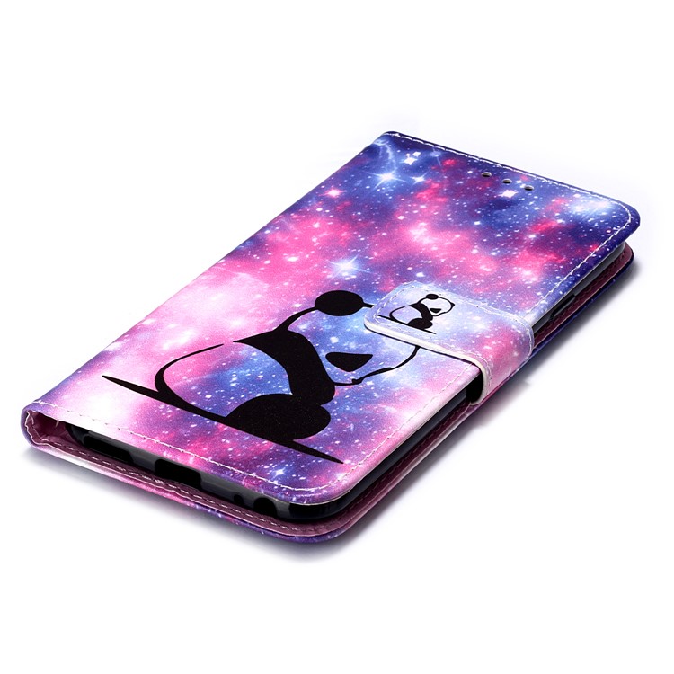 Pattern Printing PU Leather Wallet Phone Casing for LG W10 - Panda-6