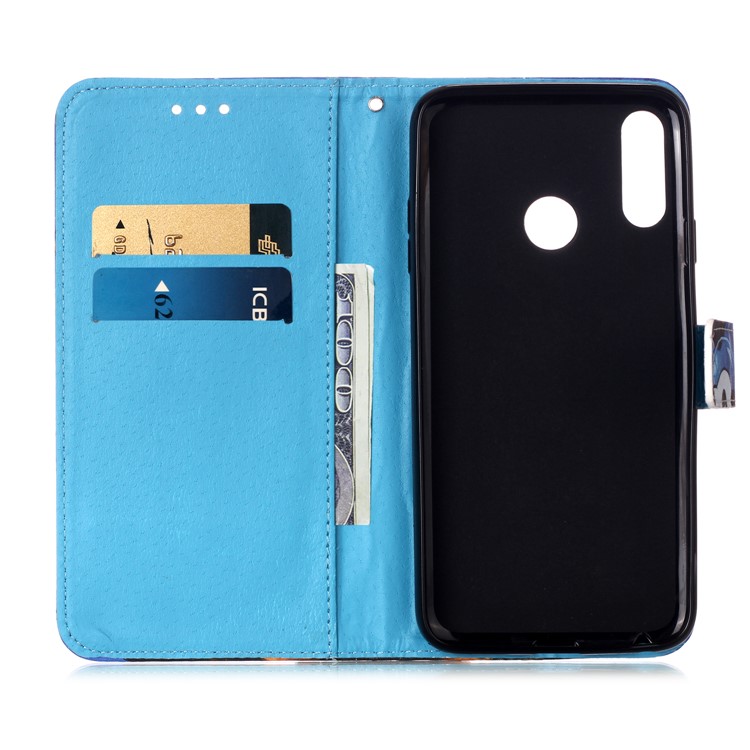 Pattern Printing PU Leather Wallet Phone Casing for LG W10 - Sea Wave-7