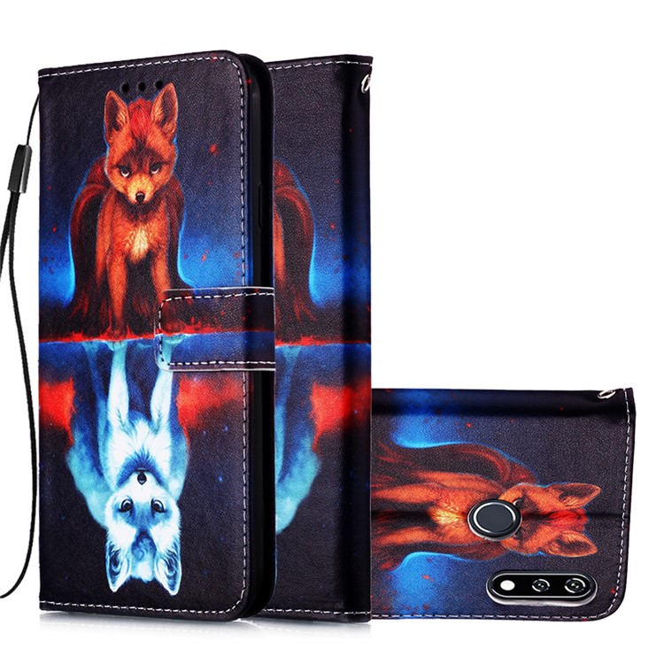 Pattern Printing PU Leather Wallet Phone Casing for LG W10 - Fox-4