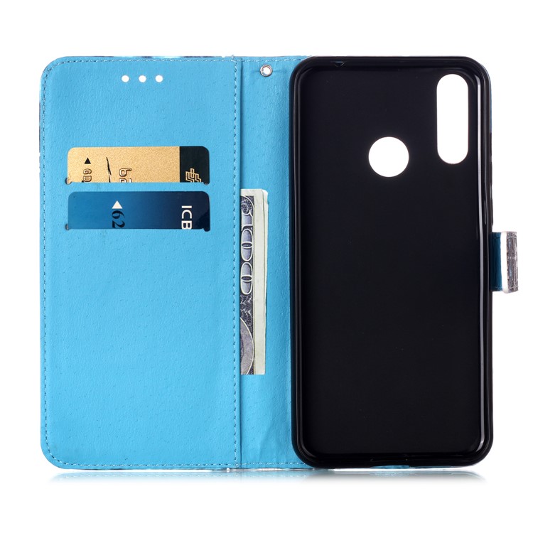 Pattern Printing PU Leather Wallet Protective Case for LG W30 - Tiger and Cat-6