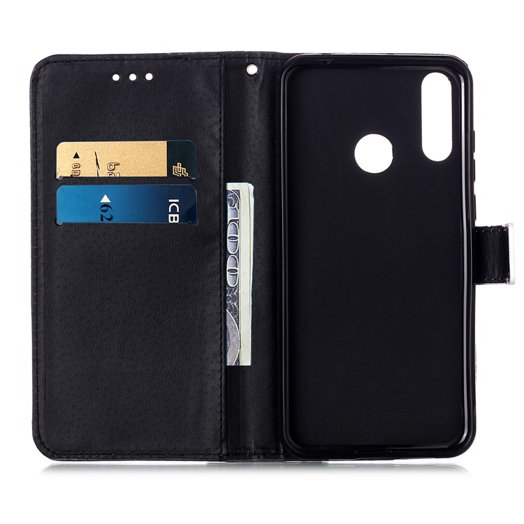Pattern Printing PU Leather Wallet Protective Case for LG W30 - Flowers-6