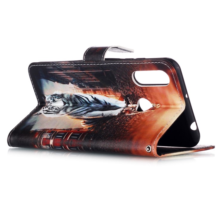 Pattern Printing PU Leather Wallet Protective Case for LG W30 - Reflection-5