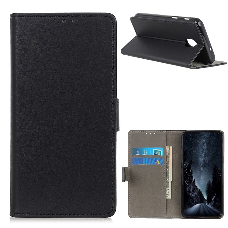 Carteira De Couro Estande Caso Tampa Do Telefone Para LG K30 (2019) - Preto-1