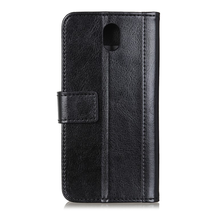 Rivet Decorated Crazy Horse Skin Leather Cover for LG K30 (2019) - Black-2