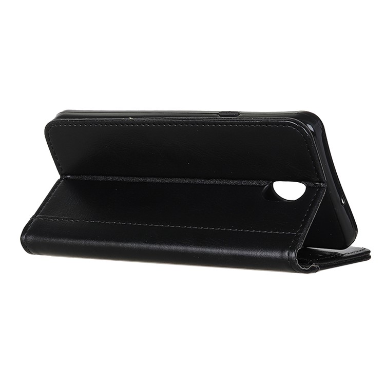 Rivet Decorated Crazy Horse Skin Leather Cover for LG K30 (2019) - Black-3