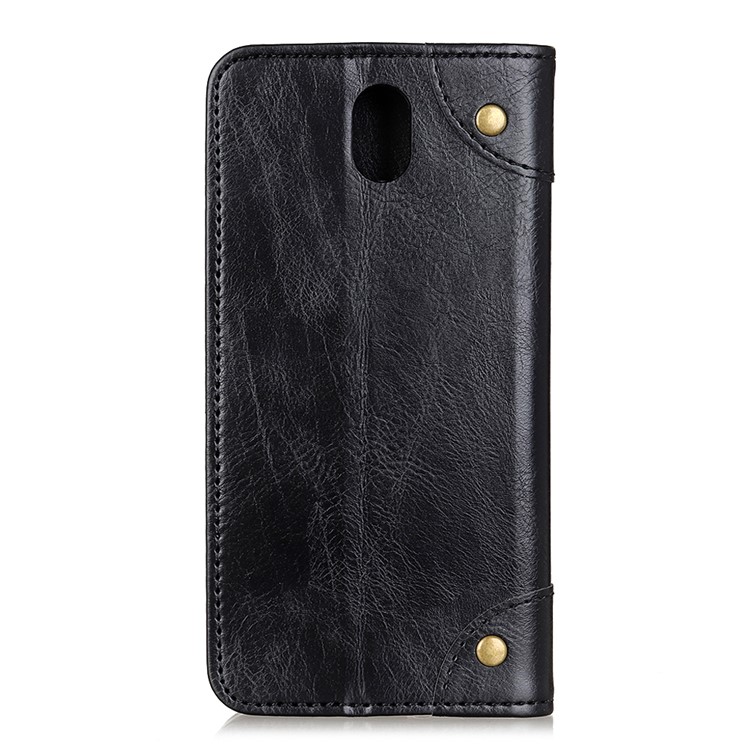 Crazy Horse Auto-absorbed Split Leather Wallet Case for LG K30 (2019) - Black-3